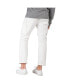 Men's Premium White Jeans Slim Straight Distressed Cargo Side Pockets