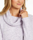 Фото #2 товара Style & Co Women's Cowl Neck Waffle Knit Sweater Heirloom Lilac Combo S