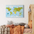 Leinwandbild Tiere Karte Kids World