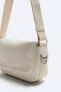 Canvas crossbody bag with buckle