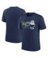 ფოტო #1 პროდუქტის Men's Navy Milwaukee Brewers City Connect Tri-Blend T-shirt