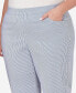 Фото #5 товара Plus Size All American Striped Clamdigger Capri Pants