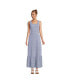 Фото #1 товара Women's Tall Cotton Modal Square Neck Tiered Maxi Dress