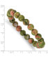 ფოტო #3 პროდუქტის 8mm Unakite Agate Beaded Stretch Bracelet