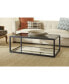 Ellis 48" Glass and Metal Coffee Table