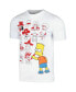 ფოტო #3 პროდუქტის Men's and Women's Bart Simpson White The Simpsons School Doodles T-shirt