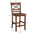 Фото #2 товара Set of 2 Bar Stools 24'' Counter Height Chairs Walnut