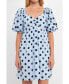 ფოტო #1 პროდუქტის Women's Dotted Babydoll Mini Dress