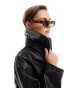 Фото #1 товара ASOS DESIGN funnel neck oversized biker jacket in black