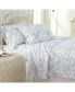 Фото #1 товара Ultra-Soft Floral or Solid 4-Piece Sheet Set