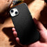 Фото #16 товара Skórzane etui iPhone 14 Plus magnetyczne z MagSafe Litchi Premium Leather Case czarny
