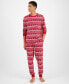 Фото #1 товара Men's 2-Pc. Merry Mix It Cotton Matching Family Christmas Pajamas, Created for Macy's