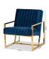 Фото #6 товара CLOSEOUT Janelle Luxe and Glam Velvet Fabric Upholstered Living Room Accent Chair