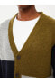 Фото #8 товара Верхняя одежда LC WAIKIKI Серый вязаный кардиган с V-образным вырезом для мужчин