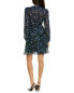 Фото #2 товара The Kooples Tie-Waist Mini Dress Women's Blue 3