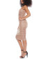ფოტო #6 პროდუქტის Women's Metallic Glitter Bodycon Dress