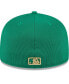 Фото #6 товара Men's White, Green Oakland Athletics 2024 St. Patrick's Day 59FIFTY Fitted Hat