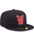 Фото #4 товара Men's Navy Worcester Red Sox Authentic Collection 59FIFTY Fitted Hat