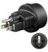 Фото #1 товара Goobay Mains Adapter US - Black - Type F - Type B - Straight - Straight - 250 V - 10 A