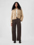 High Rise Corduroy Tapered Ankle Trousers