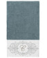 Фото #3 товара Textiles Turkish Cotton Monica Embellished Towel 3 Piece Set - Dark Gray