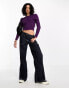 Daisy Street off shoulder fitted jumper in purple knit Фиолетовый, DE 50 - фото #12