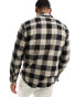 Jack & Jones Essentials flannel buffalo check shirt in beige