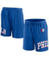 Men's Royal Philadelphia 76ers Free Throw Mesh Shorts