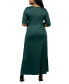 Plus Size Elbow Length Sleeve Maxi Dress