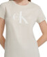 Фото #4 товара Women's Crewneck Short-Sleeve Foiled-Logo T-Shirt
