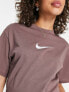 Nike Midi Swoosh t-shirt in plum