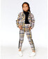 ფოტო #4 პროდუქტის Girl Milano Blazer Jacket Pink Stylish Plaid - Toddler|Child