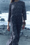 Фото #5 товара Длинное платье с принтом — zw collection ZARA