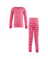 Пижама Hudson Baby Cotton Pajama Set Girl, Dark Pink Stripe