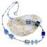 Фото #1 товара beautiful necklace Triple Blue 2 from Lampglas NCU34 pearls