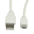 Фото #1 товара Кабель USB 2.0 VALUE by ROTRONIC-SECOMP AG - A - Micro B - M/M 0.8 м - 0.8 м - USB A - Micro-USB B - USB 2.0 - самцовый/самцовый - белый
