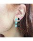 ფოტო #2 პროდუქტის Turquoise Clover Dangle Earrings