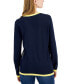 Фото #2 товара Women's Argyle V-Neck Sweater