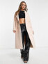 Фото #1 товара & Other Stories wool double breasted coat in blush