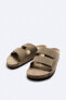 Фото #7 товара Замшевые сандалии с двумя ремешками ZARA