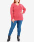 Фото #3 товара Plus Size V-neck Sweater