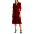 Фото #2 товара LAUREN Ralph Lauren 297625 Velvet Puff-Sleeve Dress, Size 16