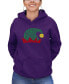 ფოტო #1 პროდუქტის Women's Christmas Elf Hat Word Art Hooded Sweatshirt