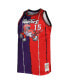 Men's Vince Carter Purple, Red Toronto Raptors Big and Tall Hardwood Classics 1998-99 Split Swingman Jersey