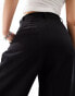 Monki high waist wide leg tailored trousers in black Черный, 50 - фото #4