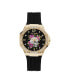 Women's Quartz Matte Black Silicone Strap Watch 40mm