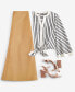 ფოტო #5 პროდუქტის Women's Striped Tie-Front Top