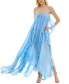 Women's Ruffled Chiffon Bandeau-Neck Gown