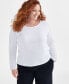 Фото #1 товара Style & Co Plus Size Scoop-Neck Long-Sleeve Top, Created for