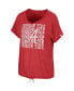 Women's Heathered Crimson Alabama Crimson Tide Fifth Sense Drawcord V-Neck T-shirt